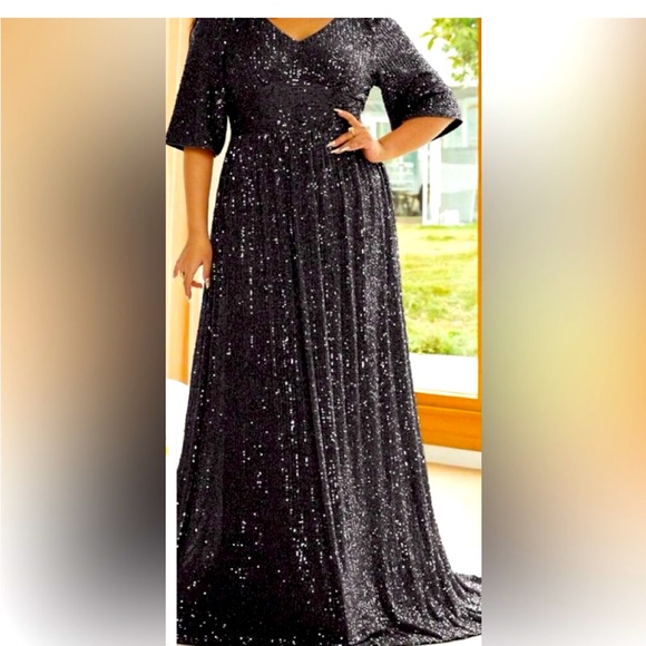 Sequin floor length dress. 4X - Picture 1 of 2